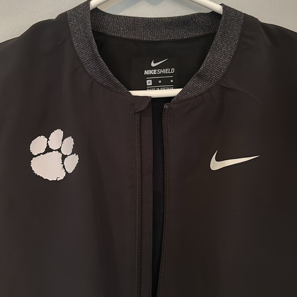 Baseball jacket Nike size medium zip up jacket coat black Clemson tigers NWOT - Picture 2 of 3